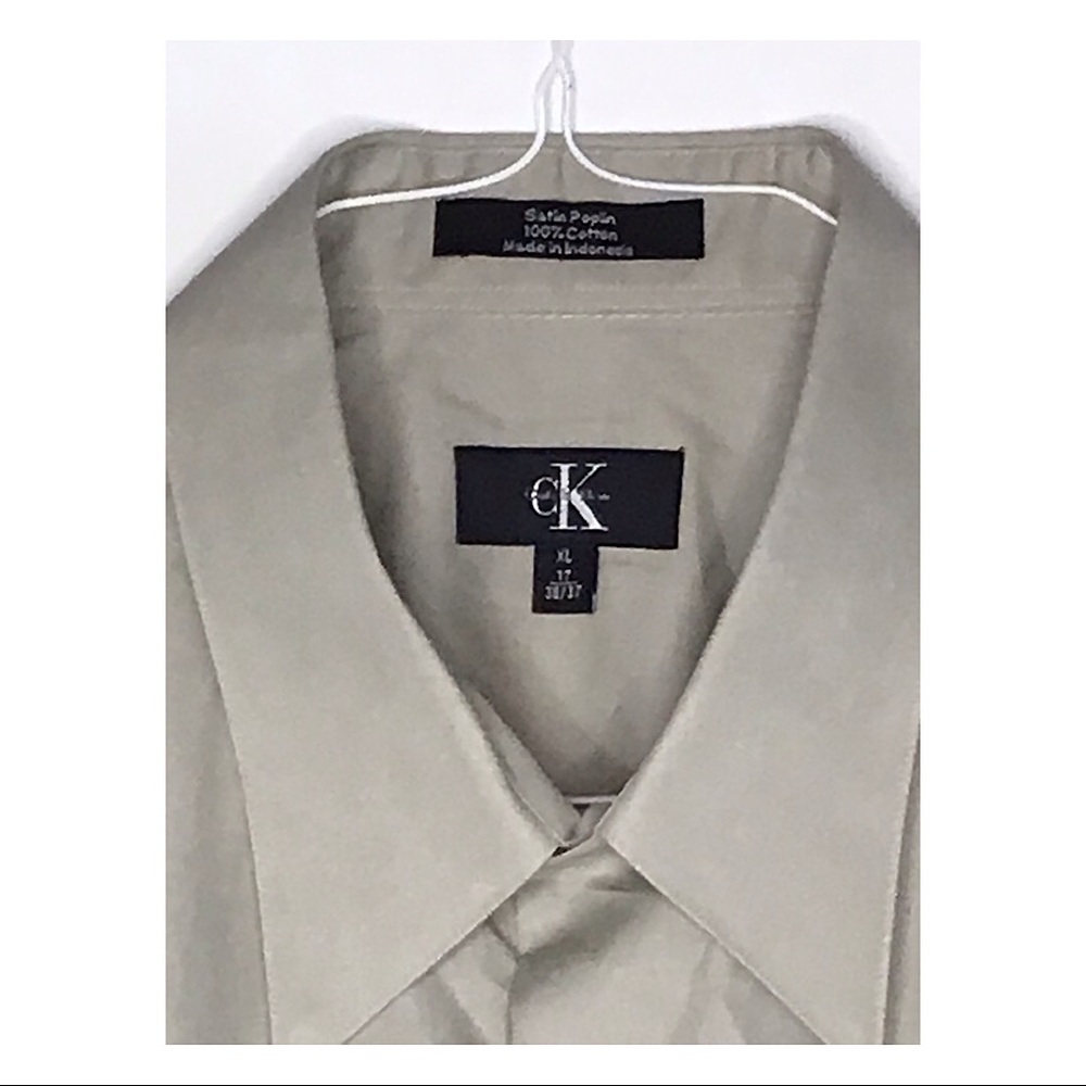 Calvin Klein Men’s Dress Shirt SZ XL Tan